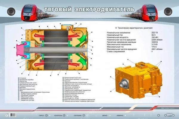 Стенд Зарница тяговый электродвигатель 1ТВ2216