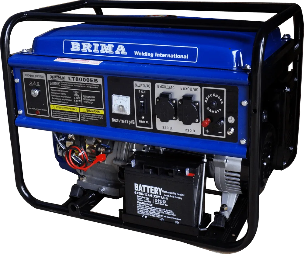 Бензиновый электрогенератор BRIMA LT 8000EB
