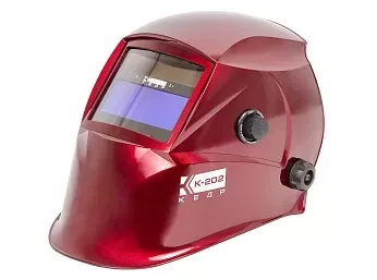 Маска сварщика КЕДР К-202 PRIME красная (в разобр. виде)