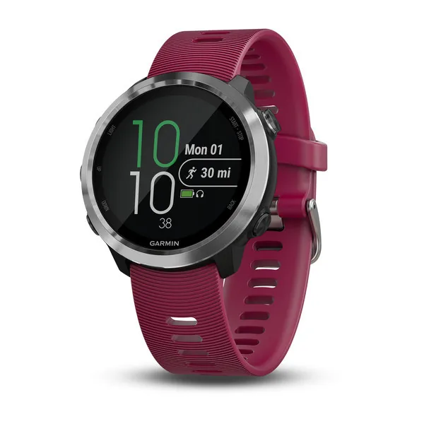 Смарт-часы Garmin Forerunner 645 Music с вишнёвым ремешком