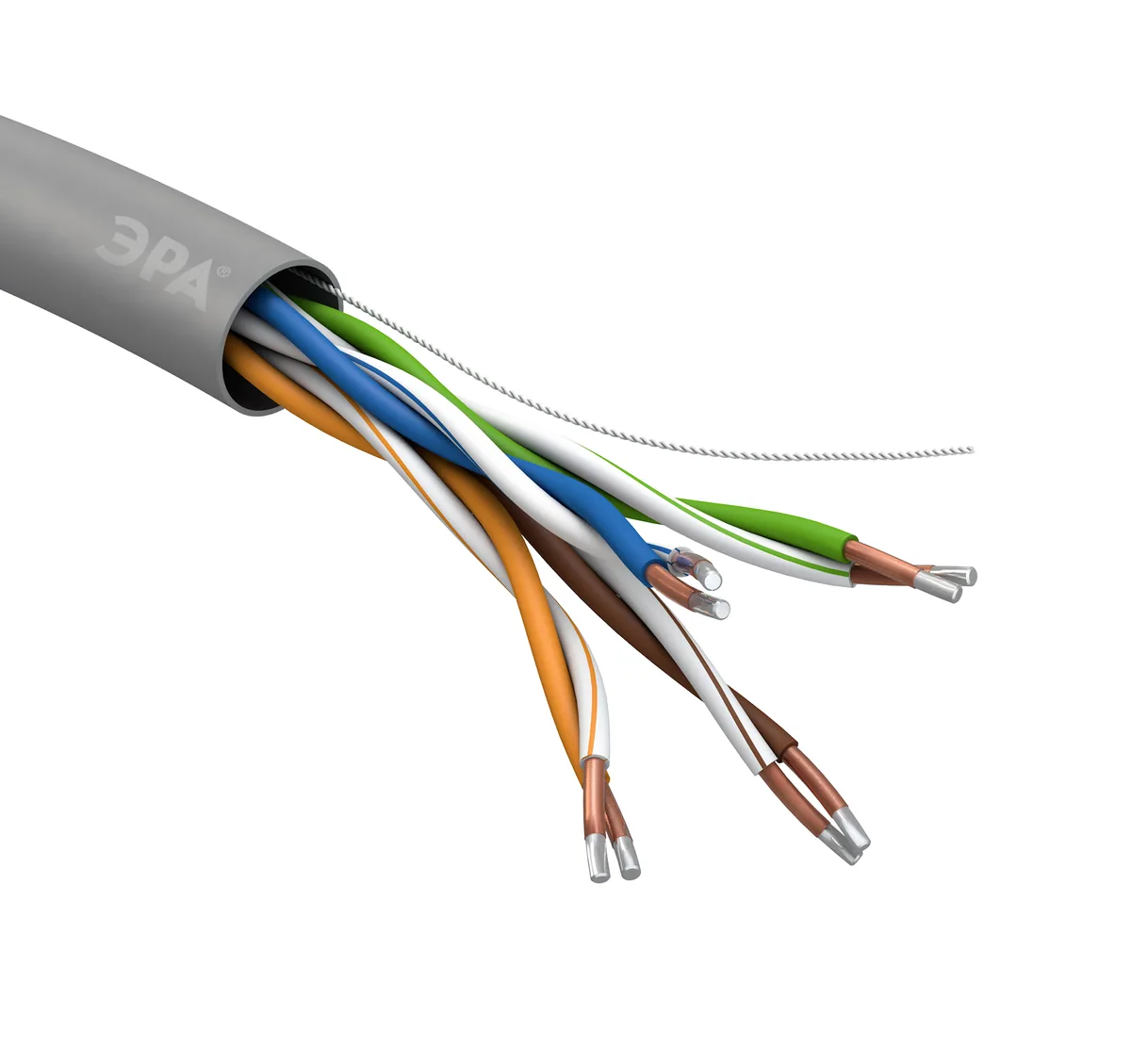 Кабель ЭРА SIMPLE U/UTP 4x2x24 AWG Cat5e CCA PVC
